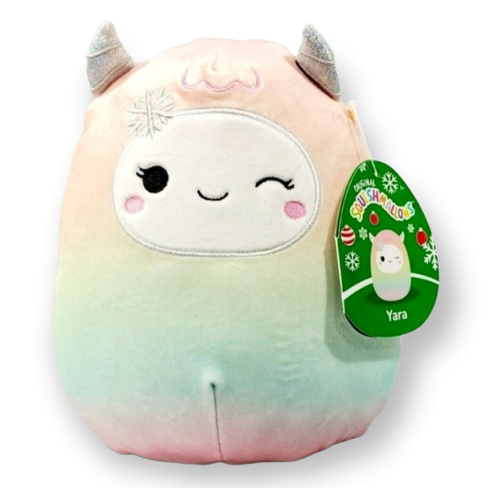 NWT 8” Yara the Rainbow Yeti Squishmallow — Holiday Collection